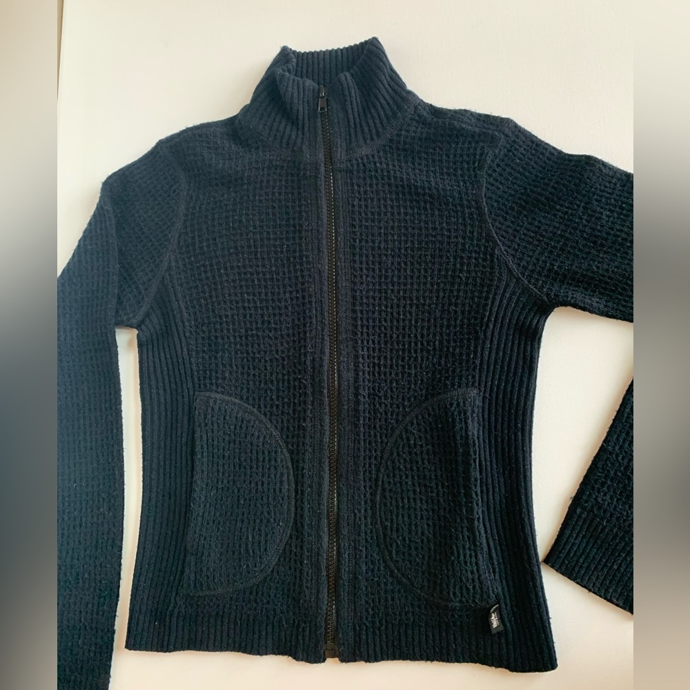 Mossimo Waffle Knit Zip Sweater Size S